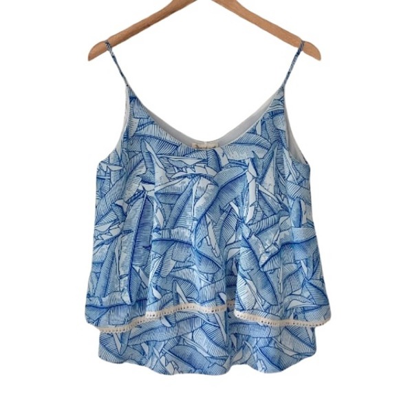 R2D Blue And White Layered Camisole Size Small - Picture 1 of 6